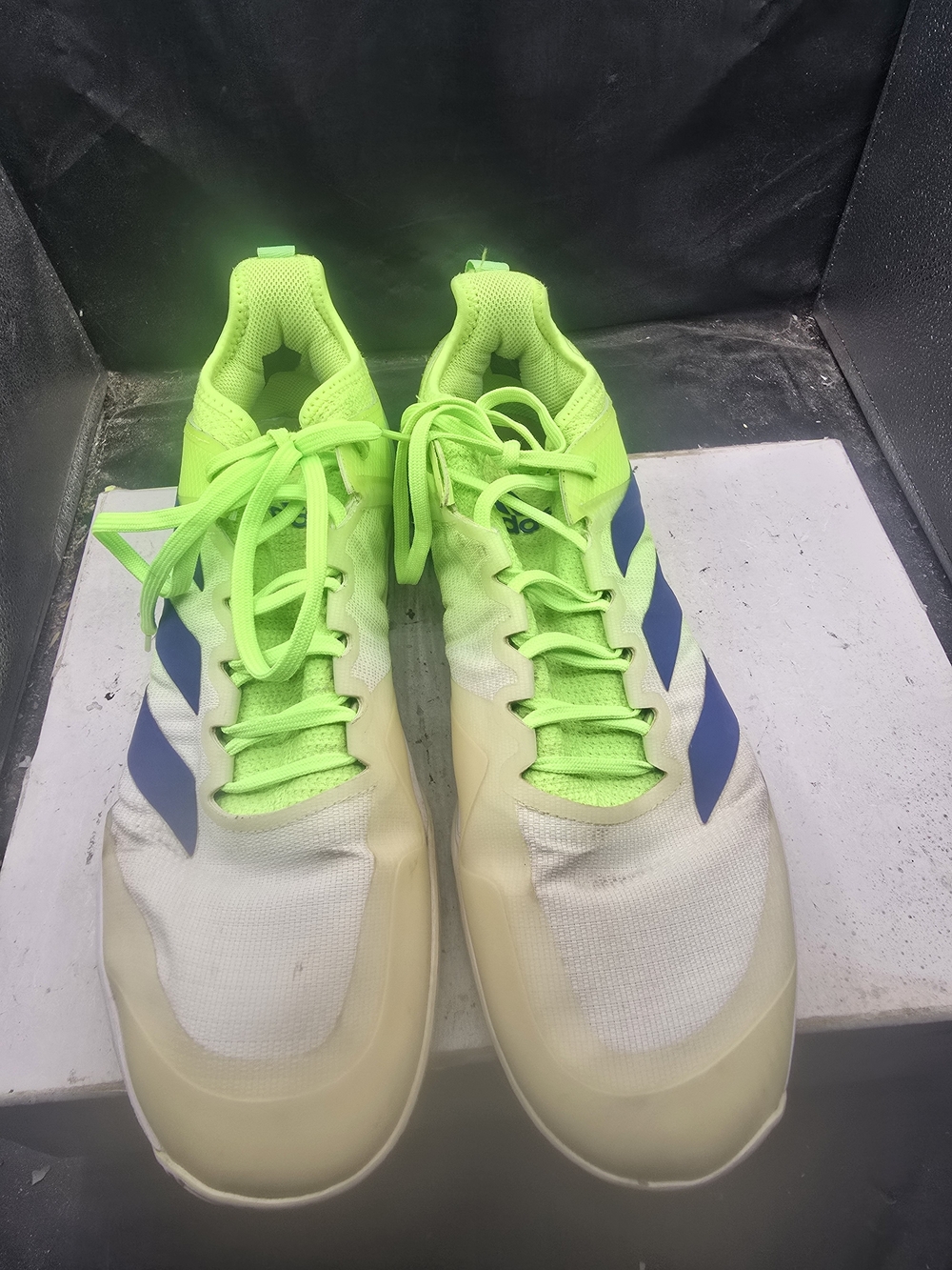 Adidas Men’s Running Shoes in Neon Green and Cream